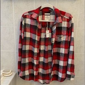 plaid button down flannel